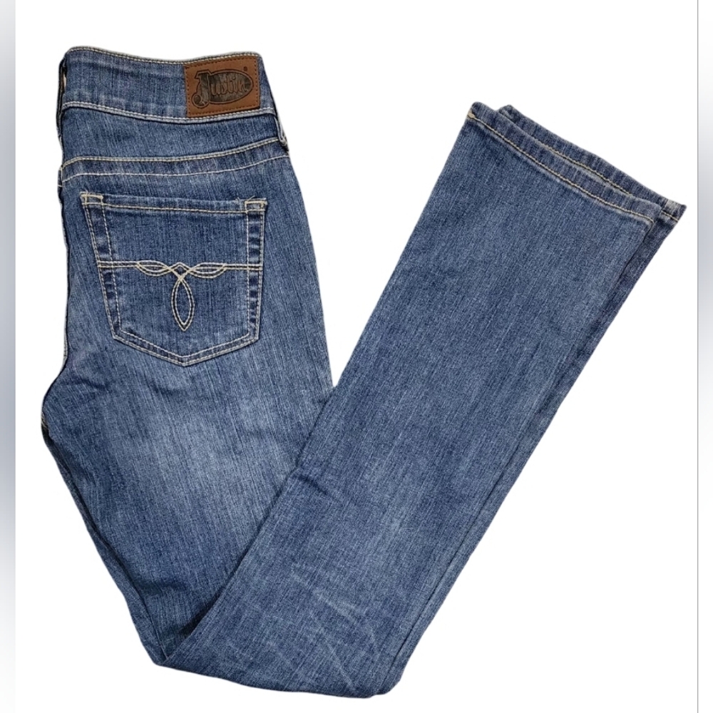 Justin Boots Women's Blue Boot Cut Jeans